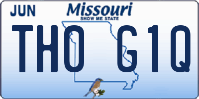 MO license plate TH0G1Q