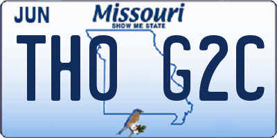 MO license plate TH0G2C