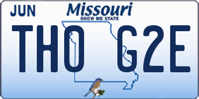 MO license plate TH0G2E