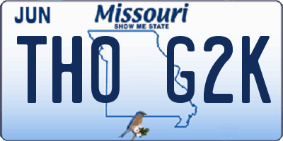 MO license plate TH0G2K