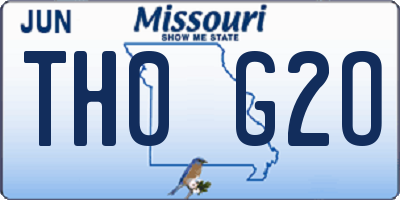 MO license plate TH0G2O