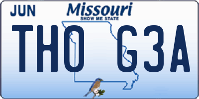 MO license plate TH0G3A