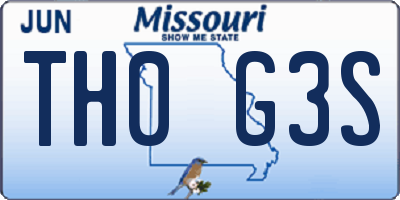 MO license plate TH0G3S