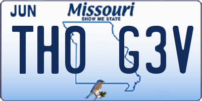 MO license plate TH0G3V