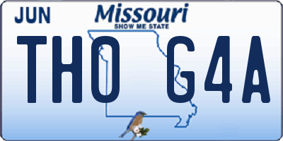 MO license plate TH0G4A