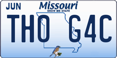 MO license plate TH0G4C