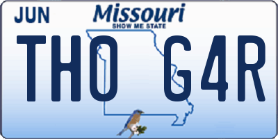 MO license plate TH0G4R