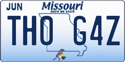 MO license plate TH0G4Z
