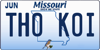 MO license plate TH0K0I
