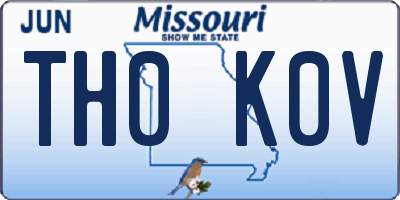 MO license plate TH0K0V