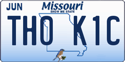 MO license plate TH0K1C