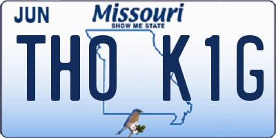 MO license plate TH0K1G