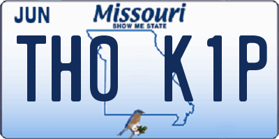 MO license plate TH0K1P