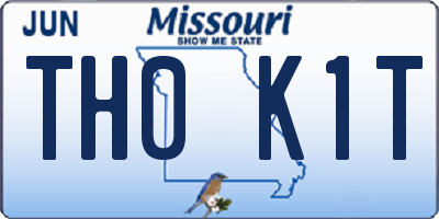 MO license plate TH0K1T