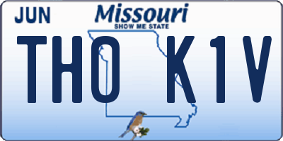 MO license plate TH0K1V