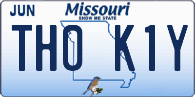 MO license plate TH0K1Y
