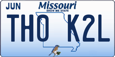 MO license plate TH0K2L