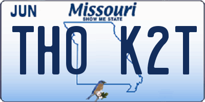 MO license plate TH0K2T