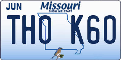 MO license plate TH0K6O
