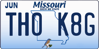 MO license plate TH0K8G
