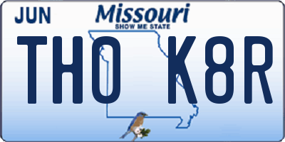MO license plate TH0K8R