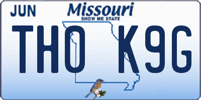 MO license plate TH0K9G