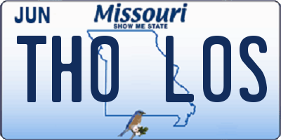 MO license plate TH0L0S