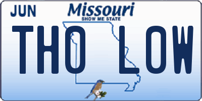 MO license plate TH0L0W