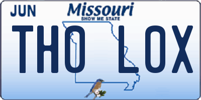 MO license plate TH0L0X