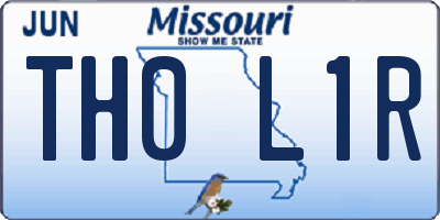 MO license plate TH0L1R