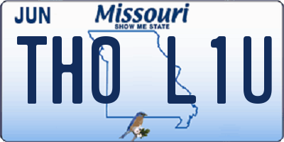 MO license plate TH0L1U