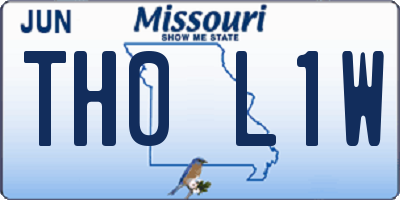 MO license plate TH0L1W
