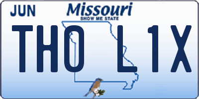MO license plate TH0L1X