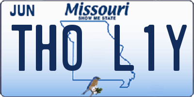 MO license plate TH0L1Y