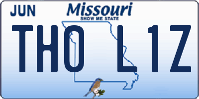 MO license plate TH0L1Z