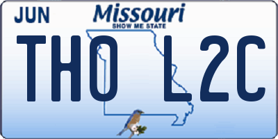 MO license plate TH0L2C