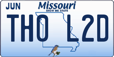 MO license plate TH0L2D