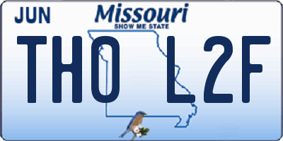 MO license plate TH0L2F