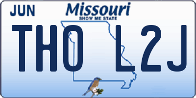MO license plate TH0L2J
