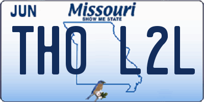 MO license plate TH0L2L
