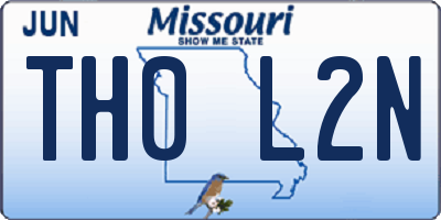 MO license plate TH0L2N