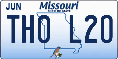 MO license plate TH0L2O