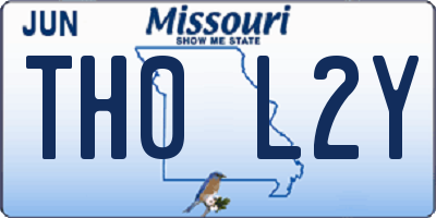 MO license plate TH0L2Y