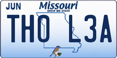 MO license plate TH0L3A