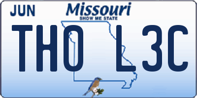 MO license plate TH0L3C