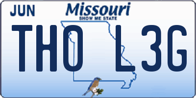 MO license plate TH0L3G