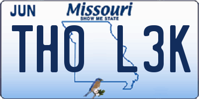 MO license plate TH0L3K