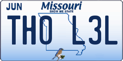 MO license plate TH0L3L