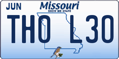 MO license plate TH0L3O