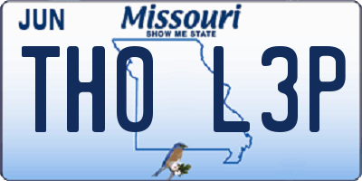 MO license plate TH0L3P